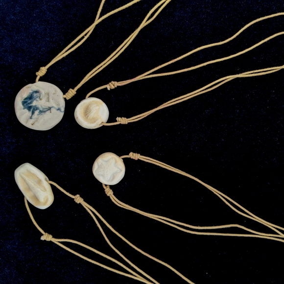 Handmade clay bead necklaces - Picture 3 of 3